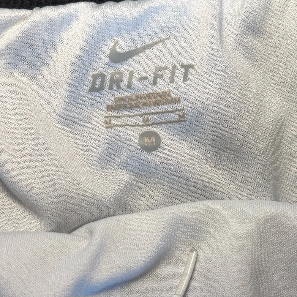 Nike Black Athletic Shorts with White Trim Size Medium